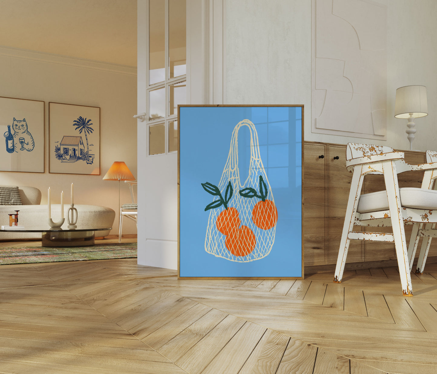 Oranges in Mesh Bag Poster