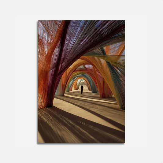 Bunter architektonischer Tunnelposter