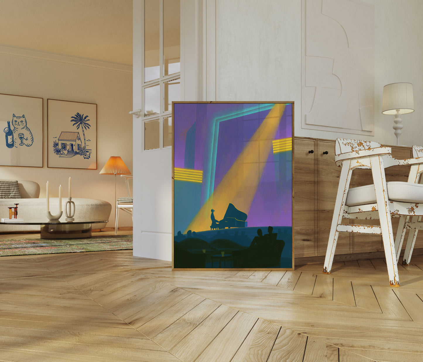 Grand Piano Performance Spotlight Poster