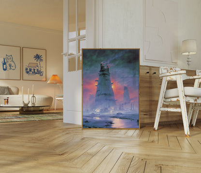 Futuristic Dystopian Towers Poster