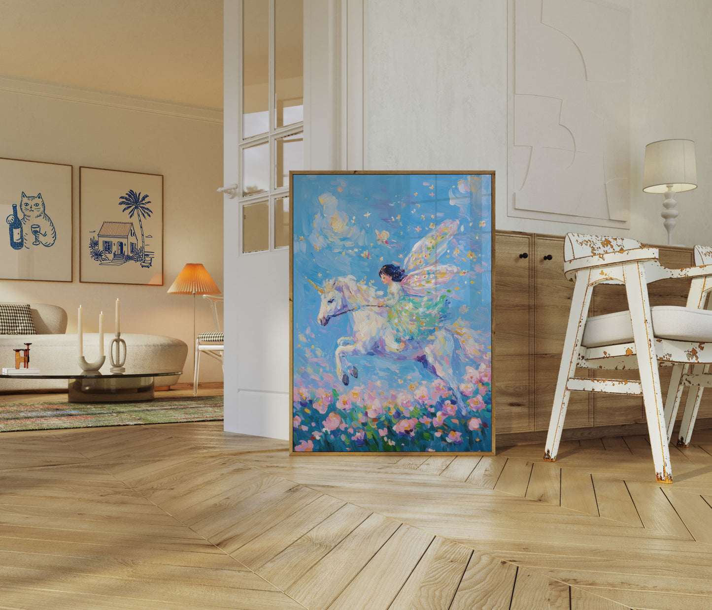 Fairy on Winged Horse Poster