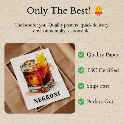 Livfull Negroni-cocktail Affisch