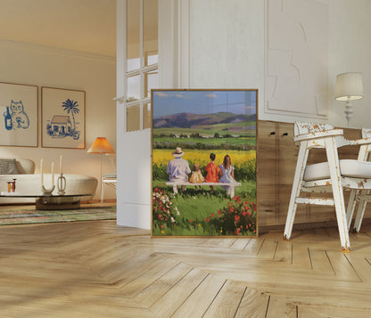 Countryside Family Meadow Poster