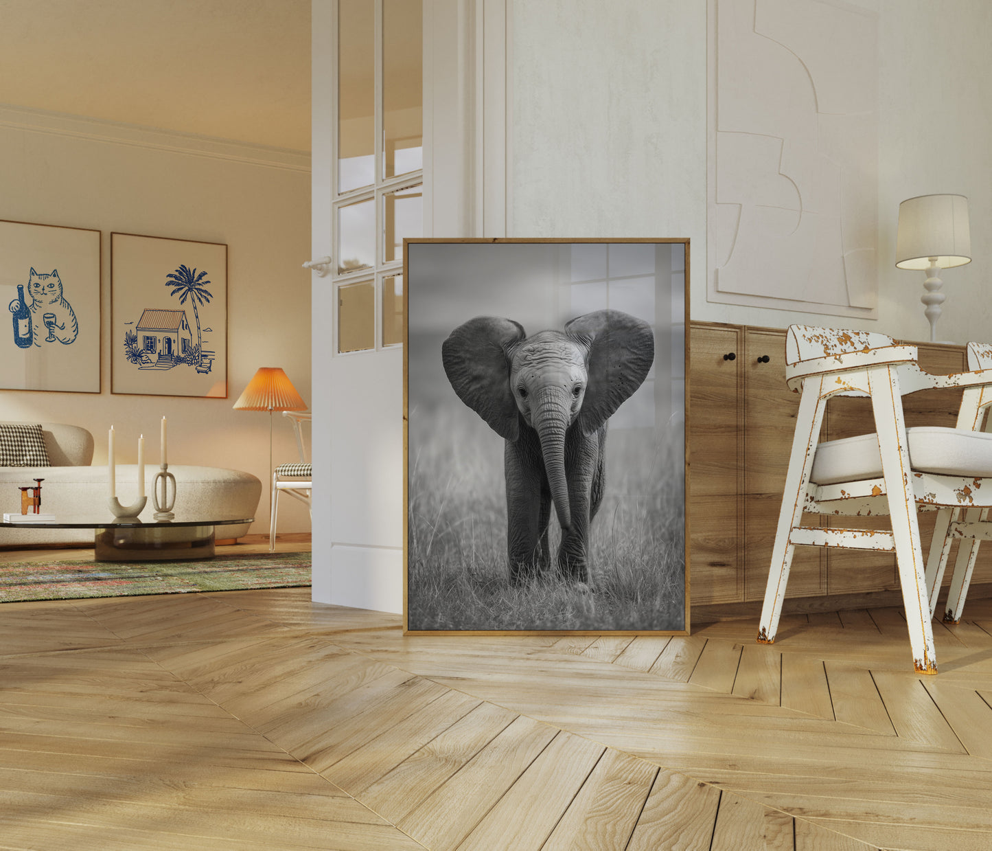 Majestic Baby Elephant Portrait Poster