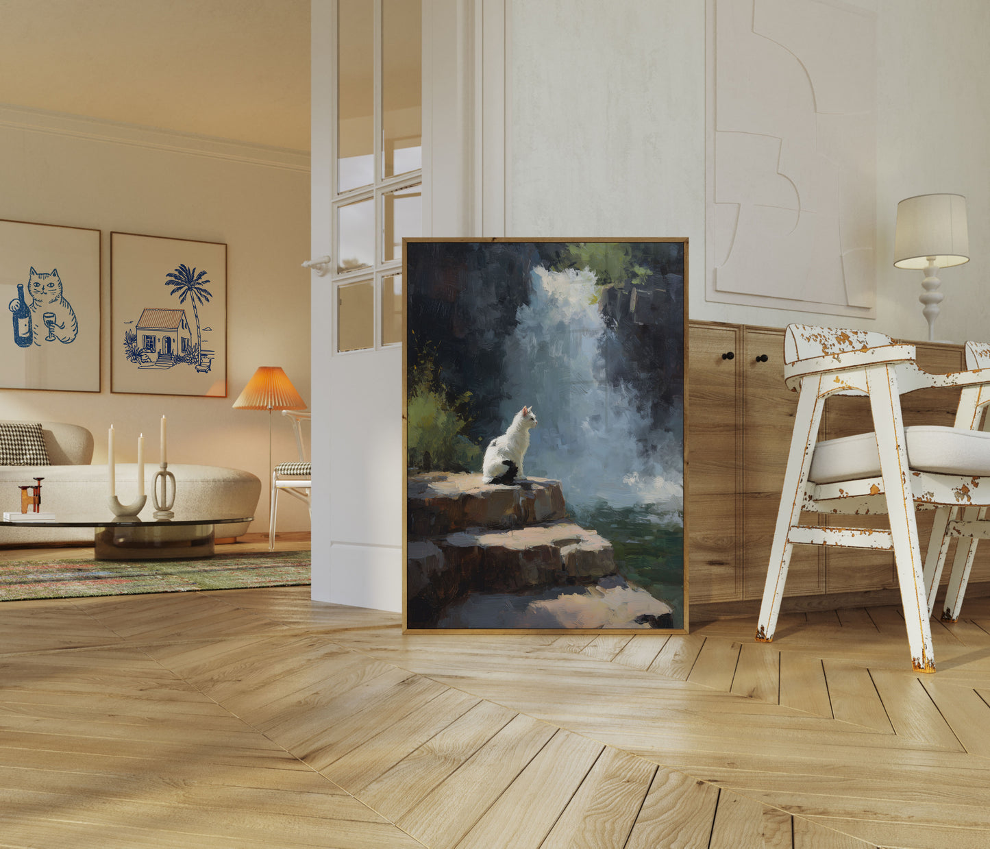 White Cat Canyon Waterfall Poster