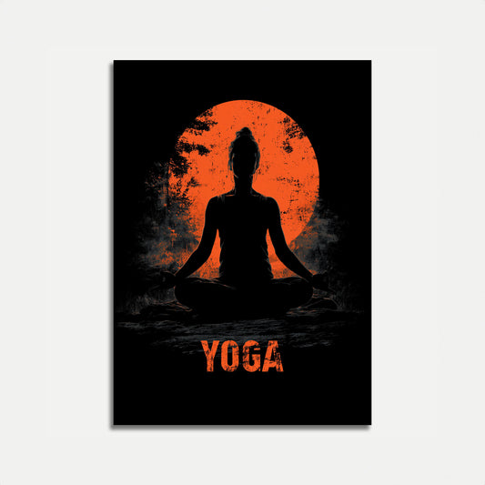 Zen-Meditation Sonnenuntergangs-Poster