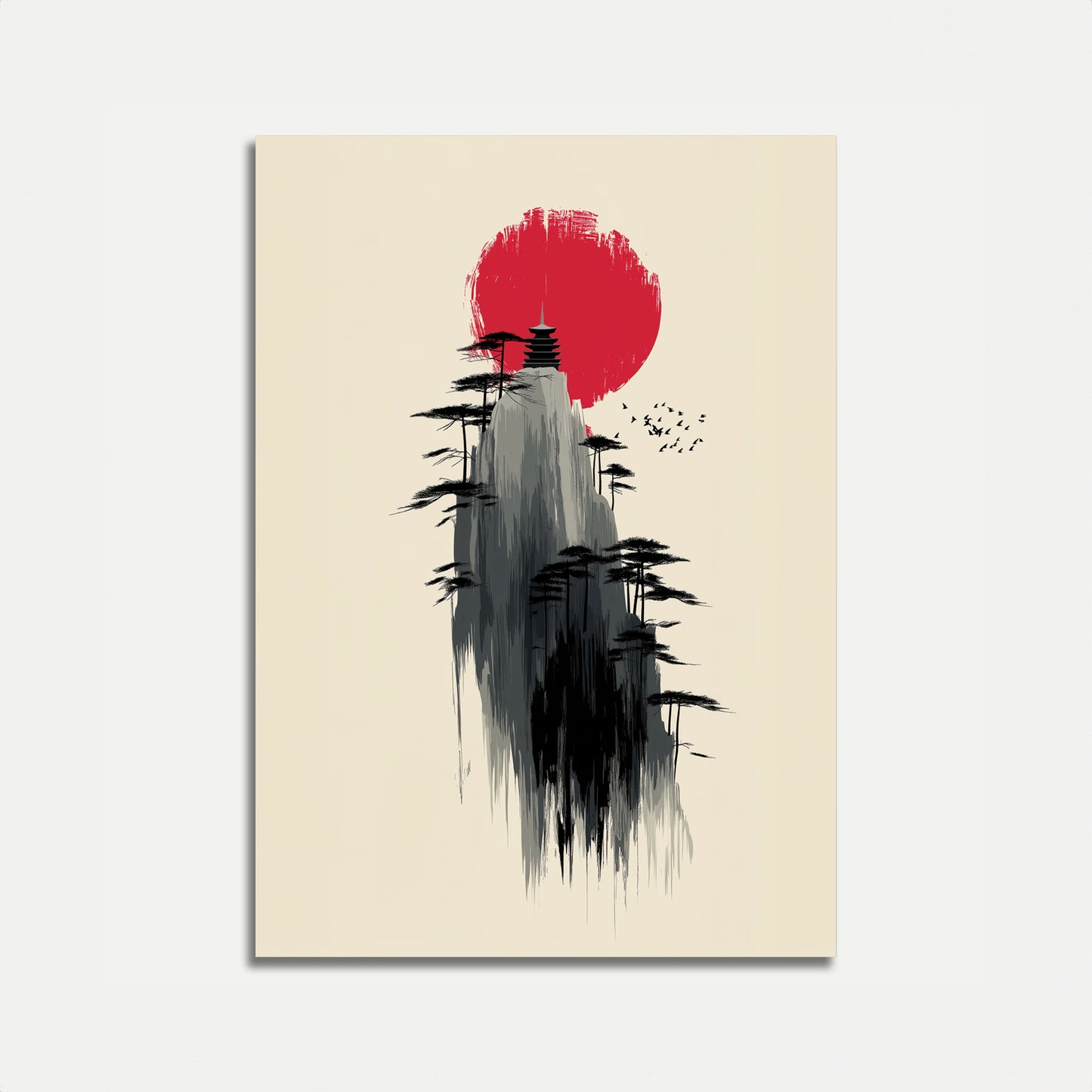 Zen Bjergpagode Plakat