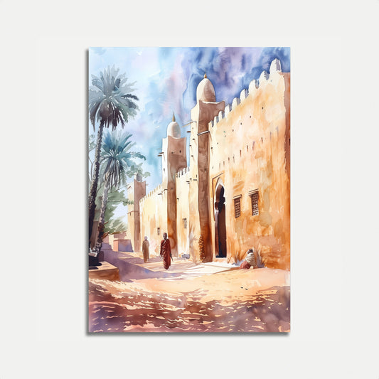 Desert Citadel Street Scene Poster
