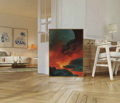Dragon Rising from Lava Poster

Draak die uit lava rijst poster
