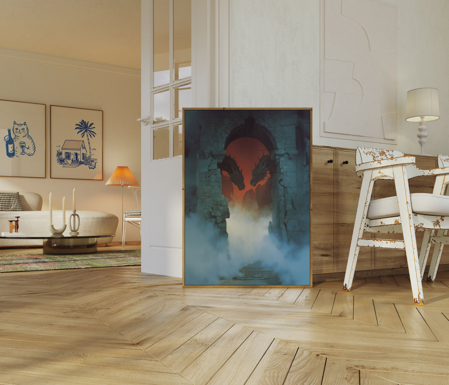 Drachen am Schlosstor Plakat