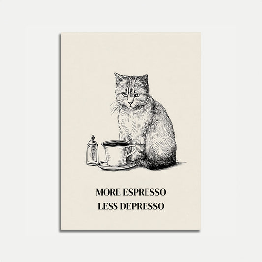 More Espresso Less Depresso Poster
