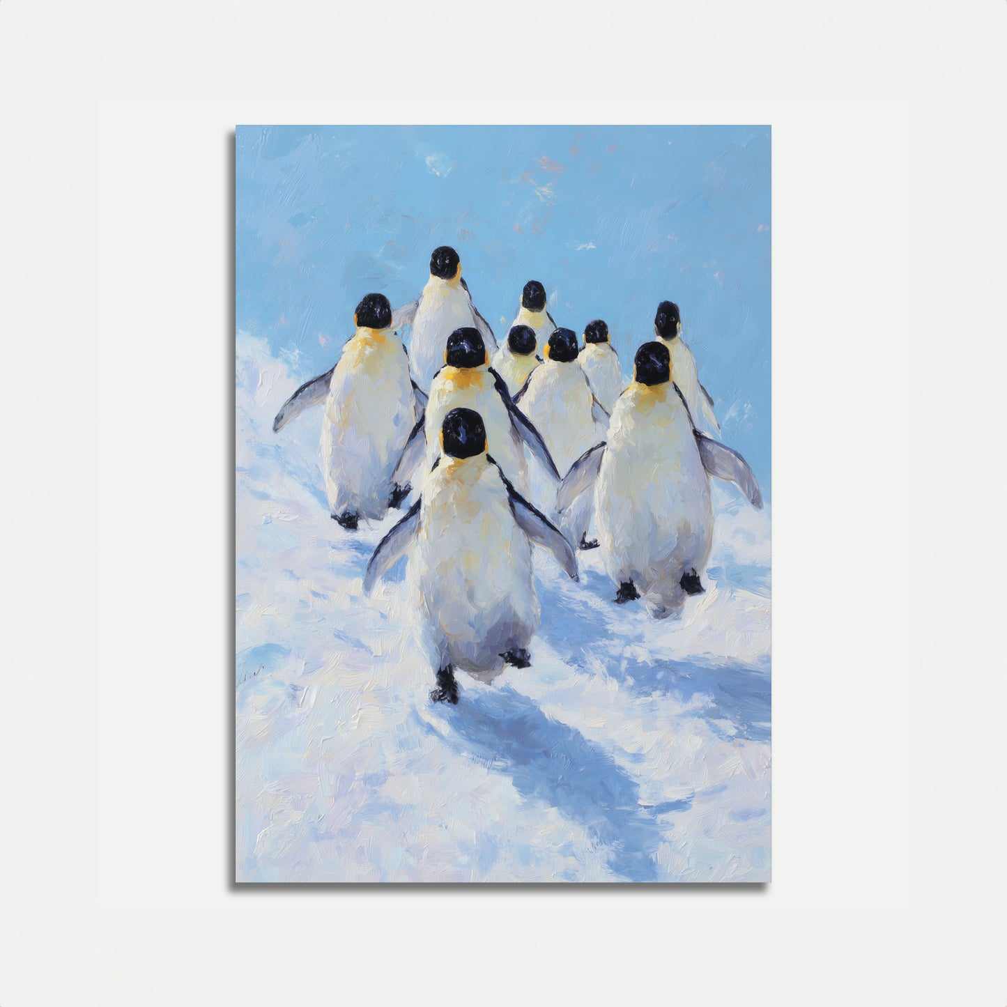 Affiche de Manchots Empereurs Marchant Ensemble