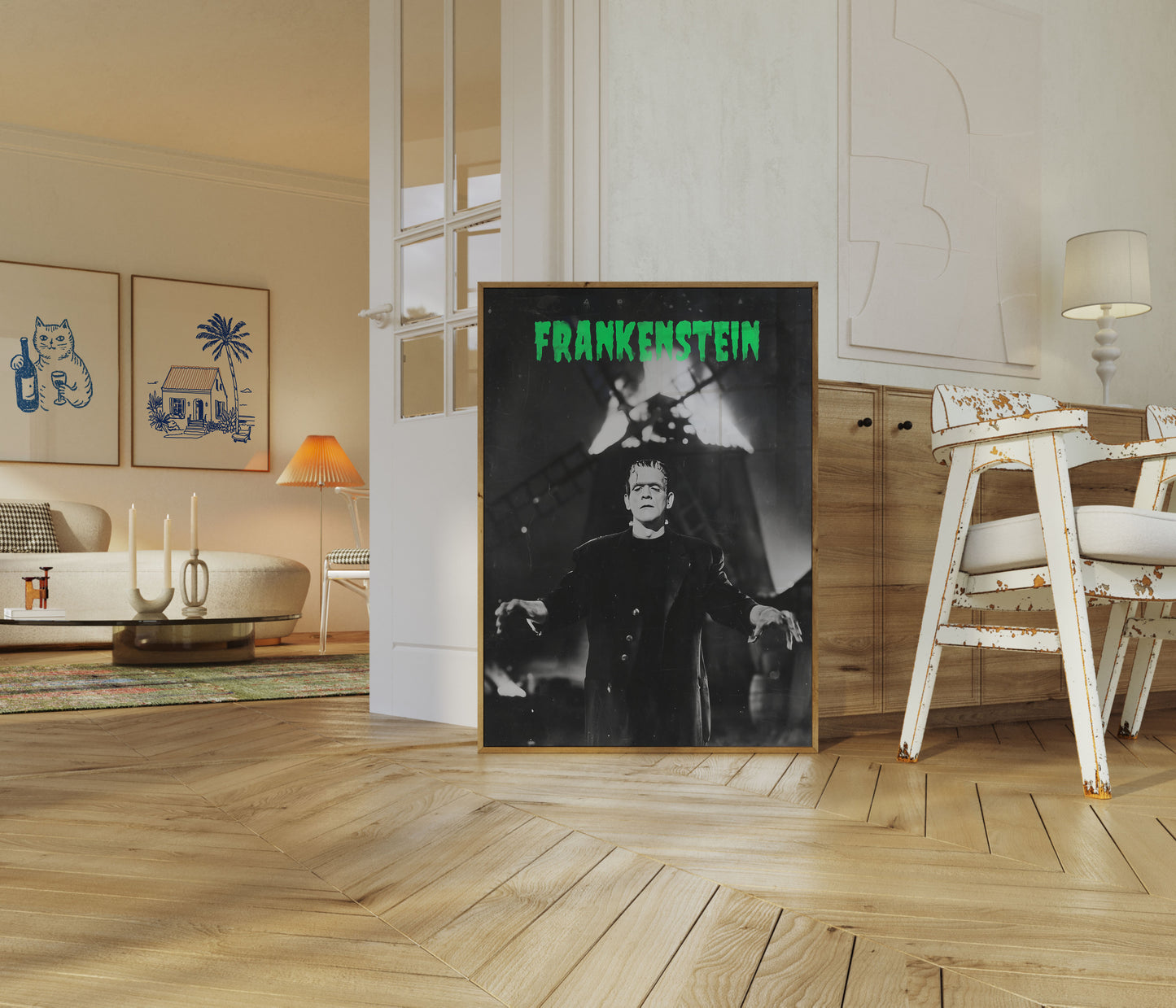 Klasyczny Plakat Potwora Frankensteina