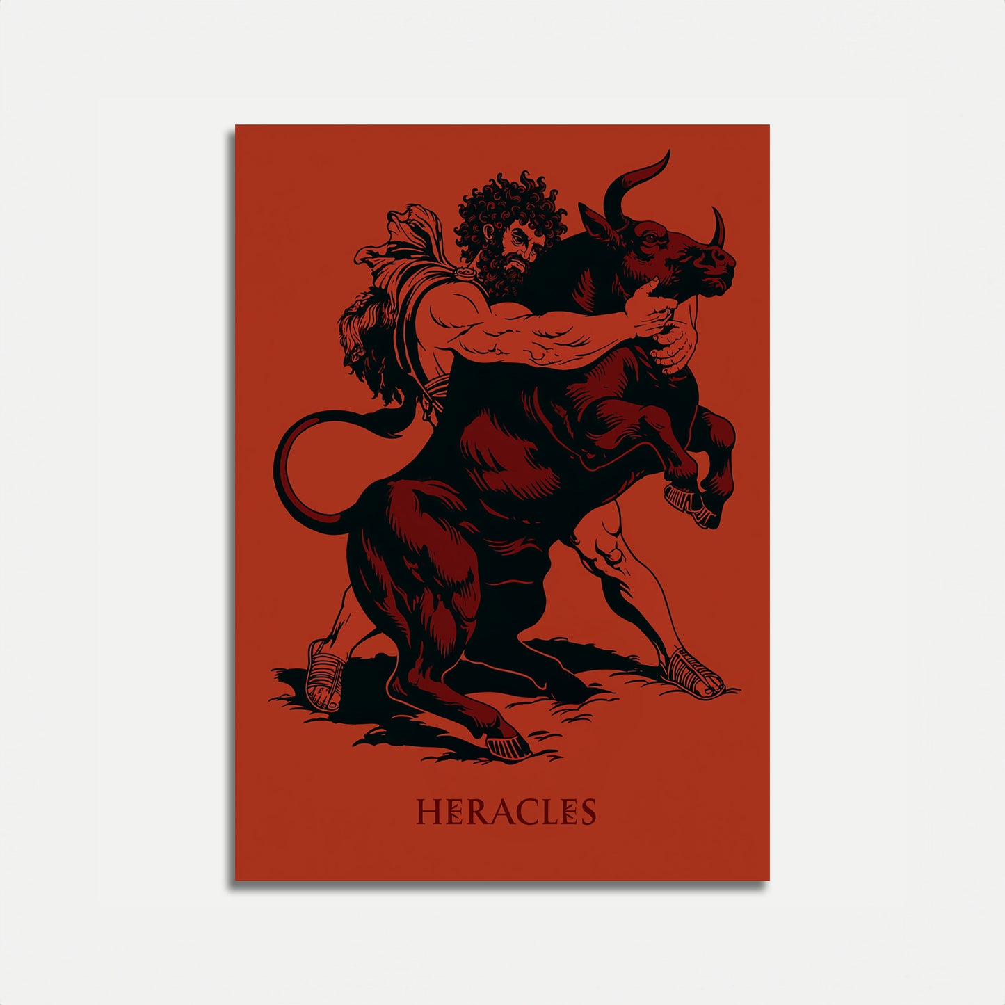 Heracles and the Bull Poster