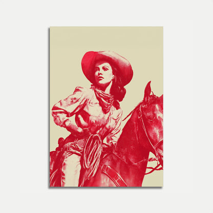 Wild West Cowgirl Rider Poster