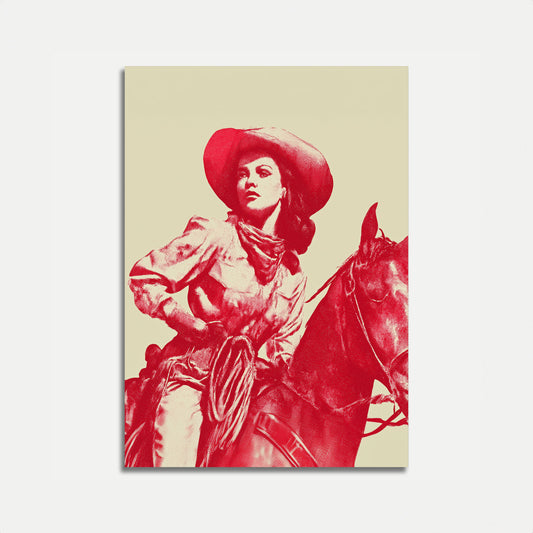 Wild West Cowgirl Rider Poster