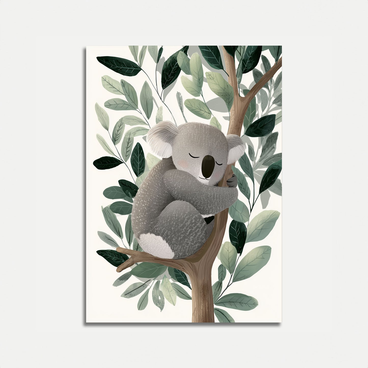 Sovende Koala i Eukalyptus Plakat