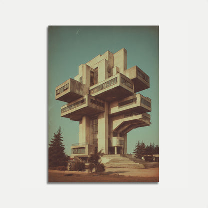 Brutalist Architecture Dream Poster