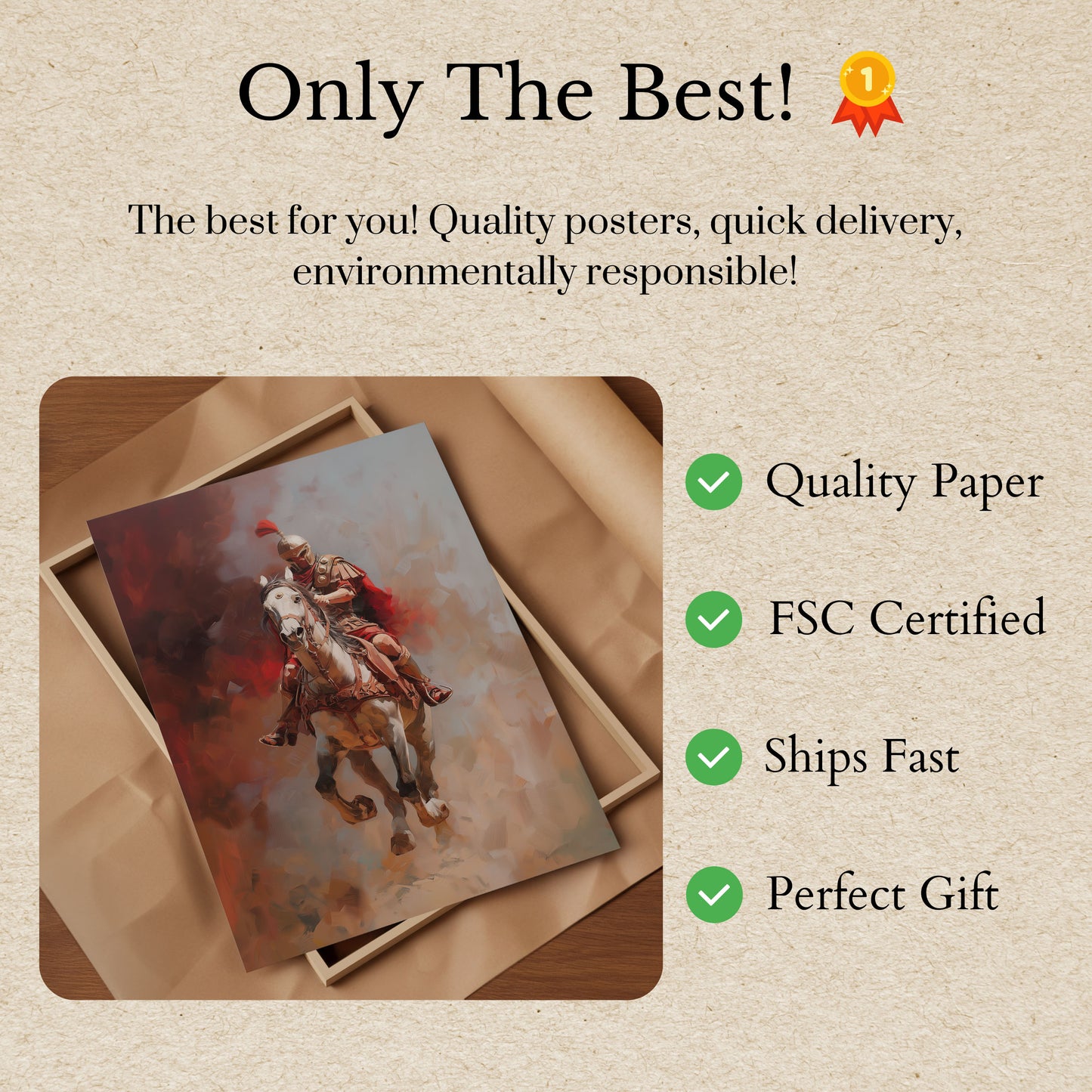 Charging Roman Cavalry Warrior Poster