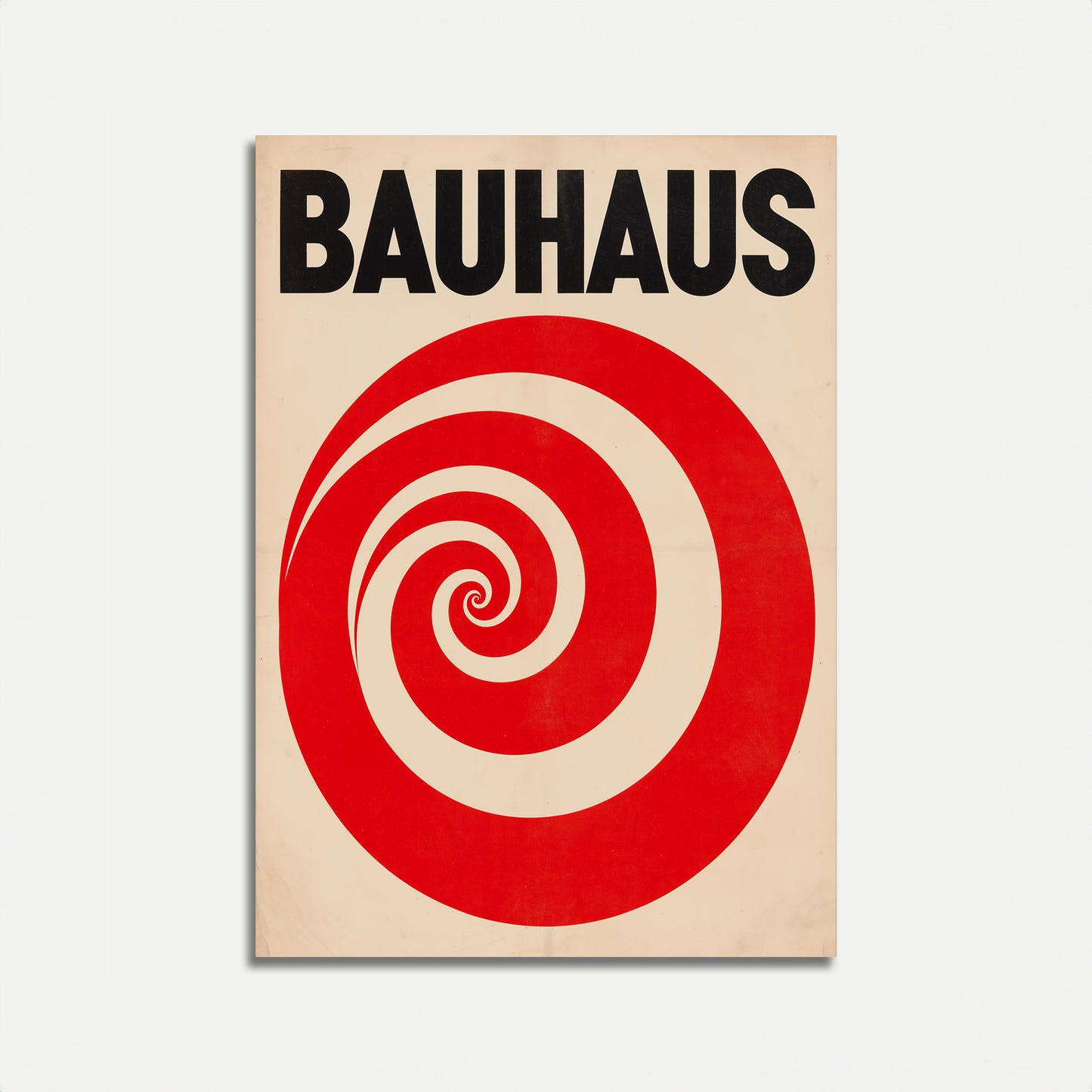 Bauhaus Spiral Rød Plakat