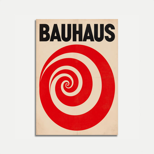 Bauhaus Spiral Red Poster