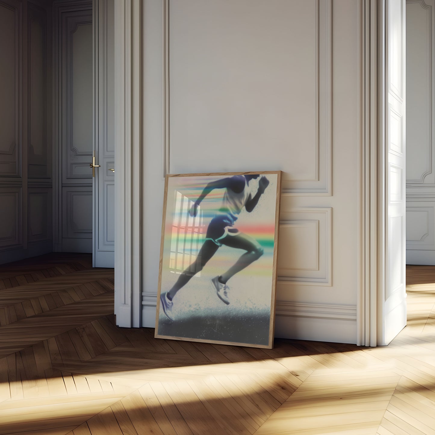 Rainbow Motion Running Poster