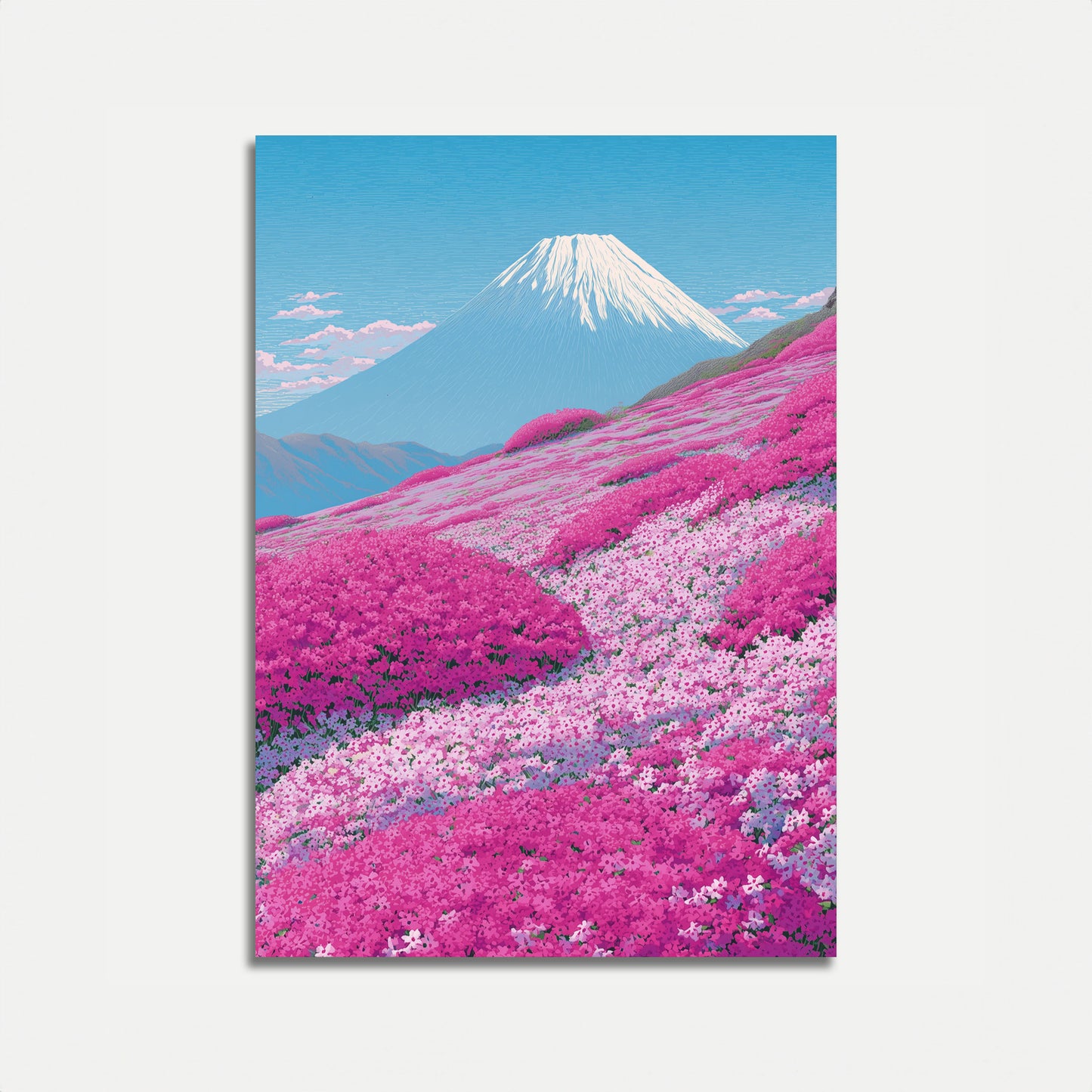 Mount Fuji Blomstermark Plakat