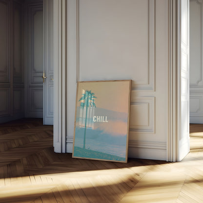Poster Tramonto Palme Serene