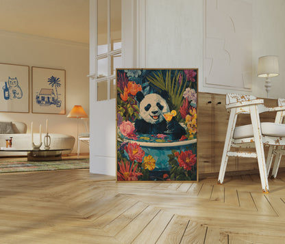 Panda's Tropical Cocktail Poster