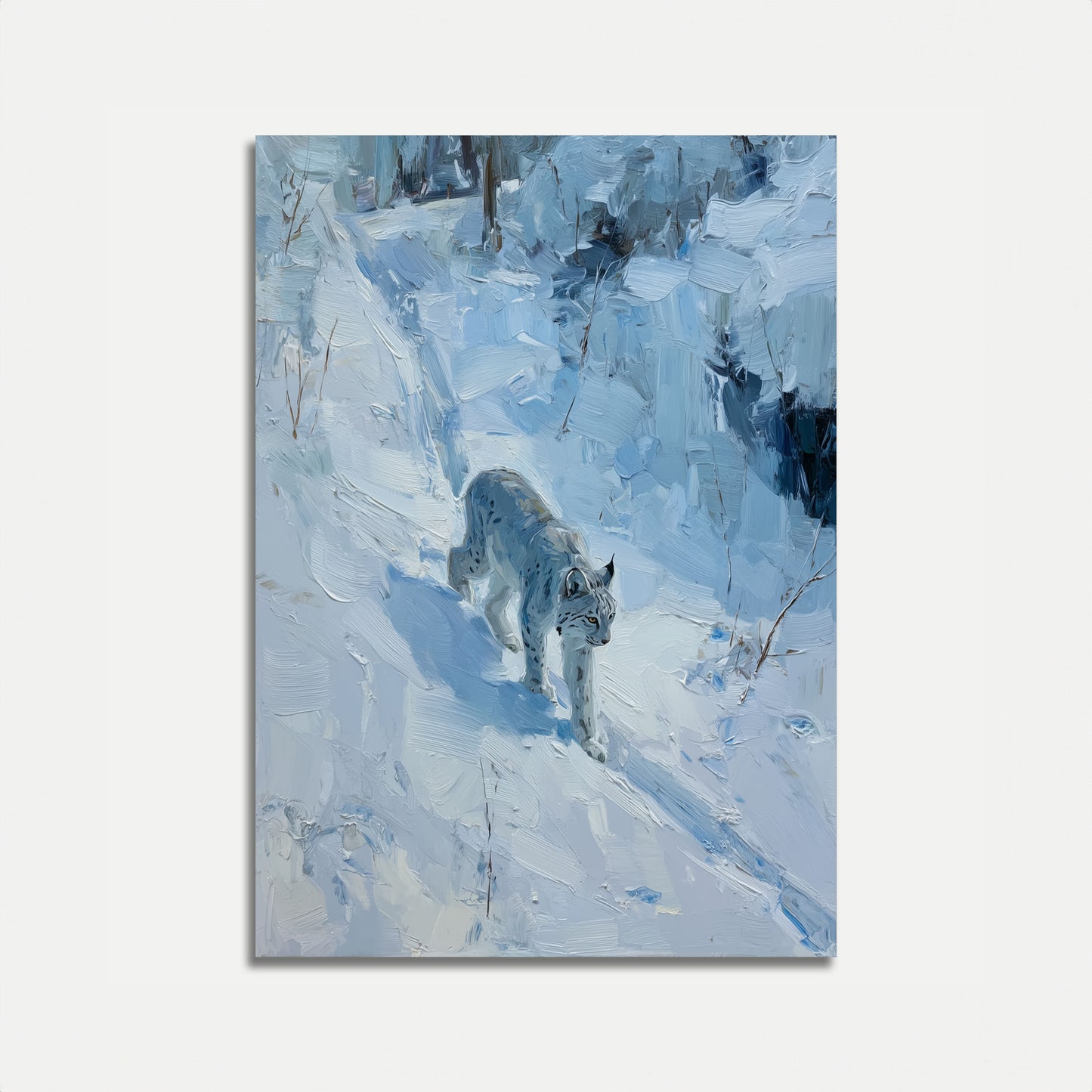 Póster de Lince en la Nieve Invernal