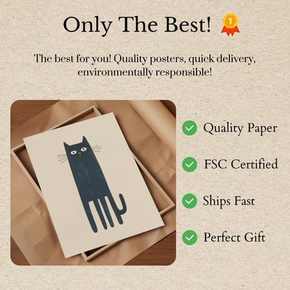 Pôster do Olhar do Gato Preto Alto