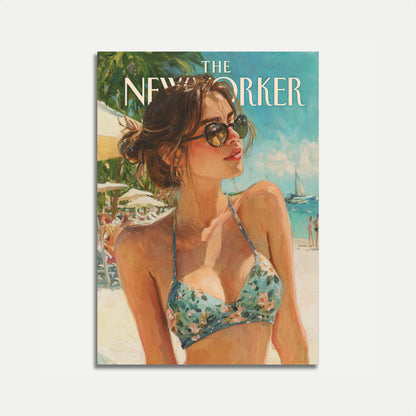Summer Beach New Yorker Poster