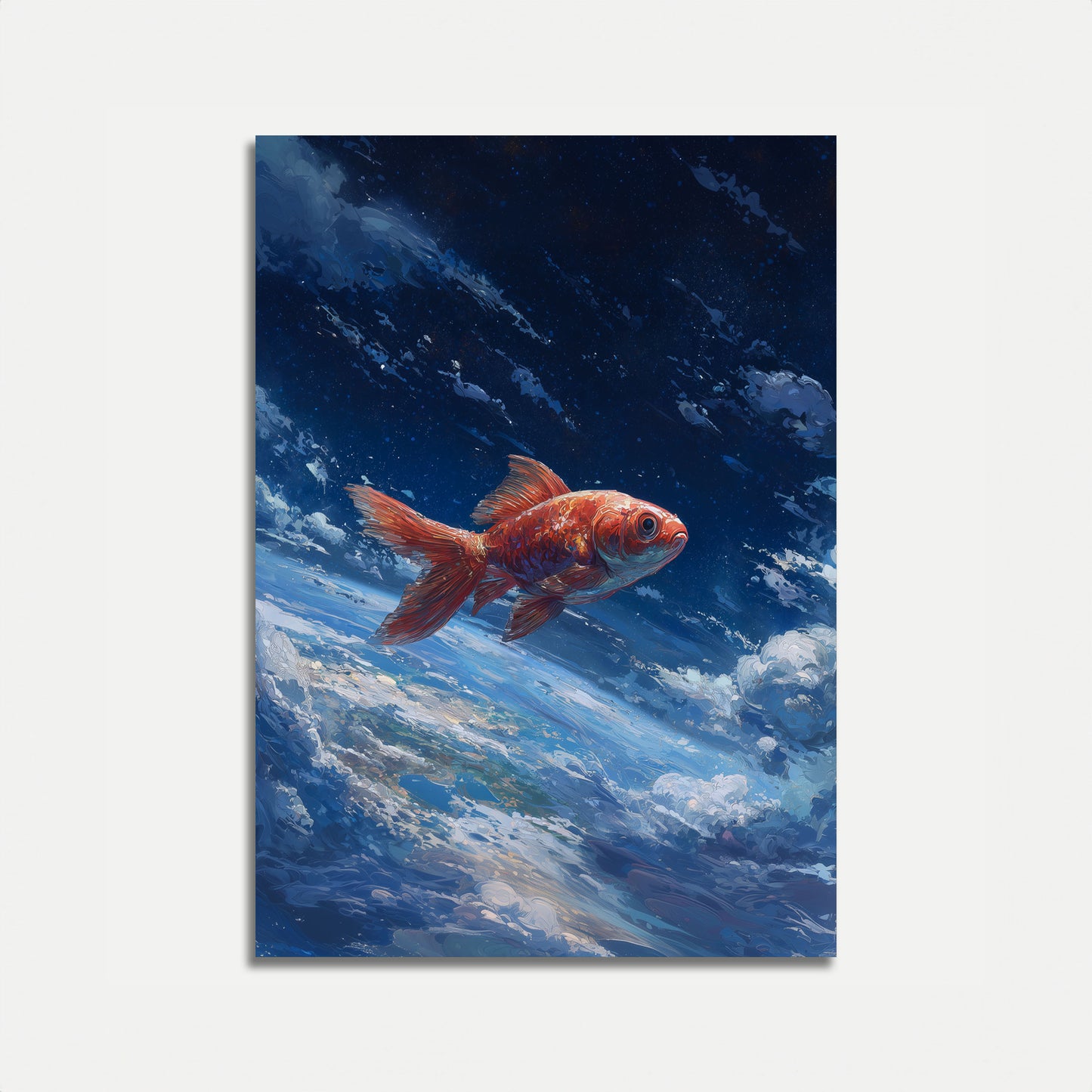 Himmelsk Guldfisk Rejse Plakat