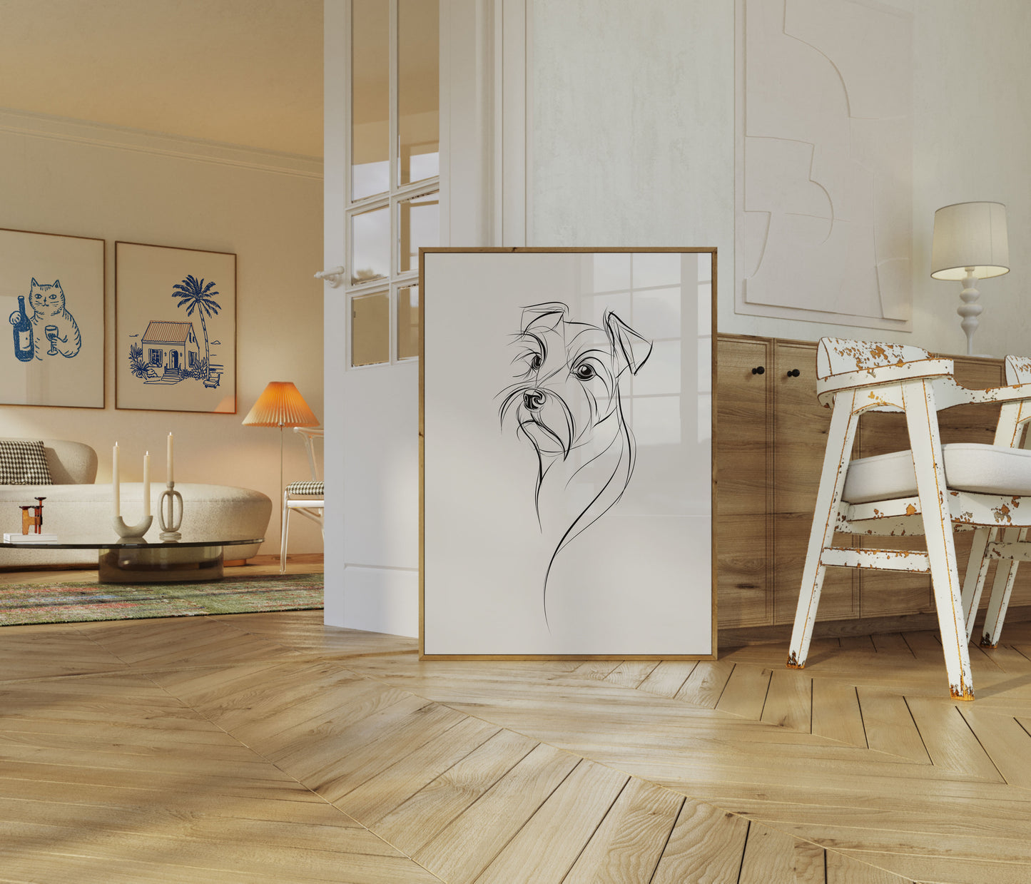 Elegant Minimalistisk Hundeplakat