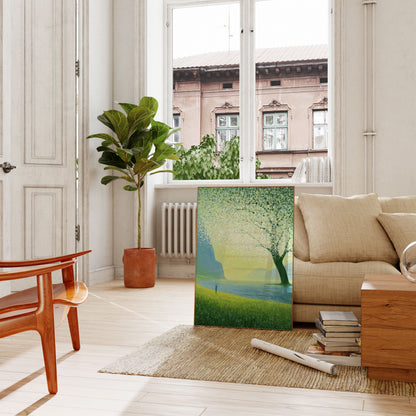 Solitary Figure by Luminous Tree Poster