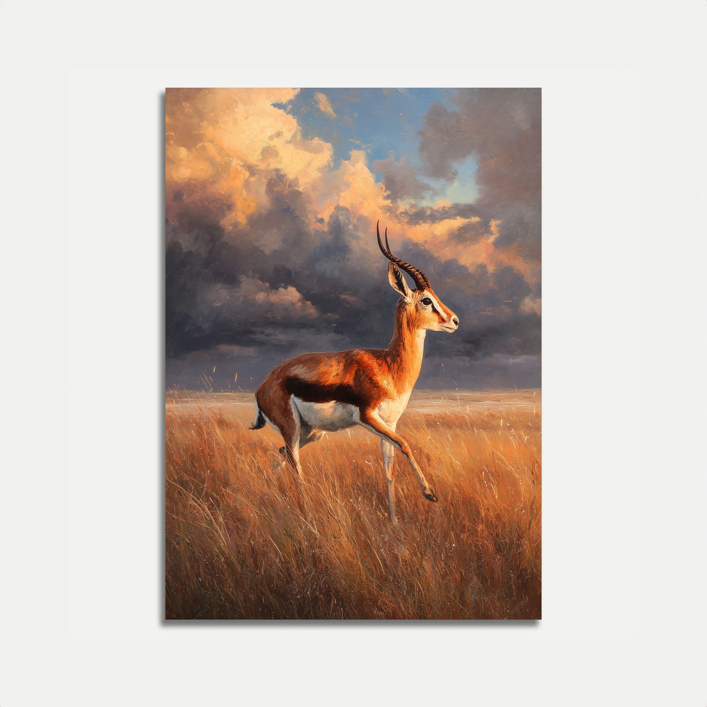 Impala i gyllent gresslandet plakat