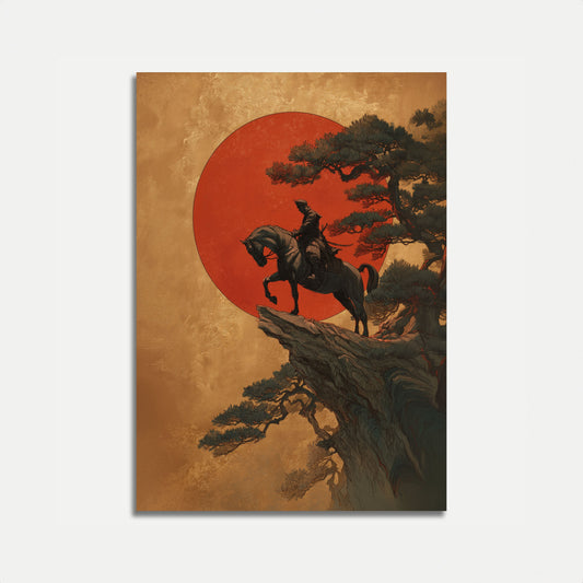 Samurai Kriger Klippesol Plakat