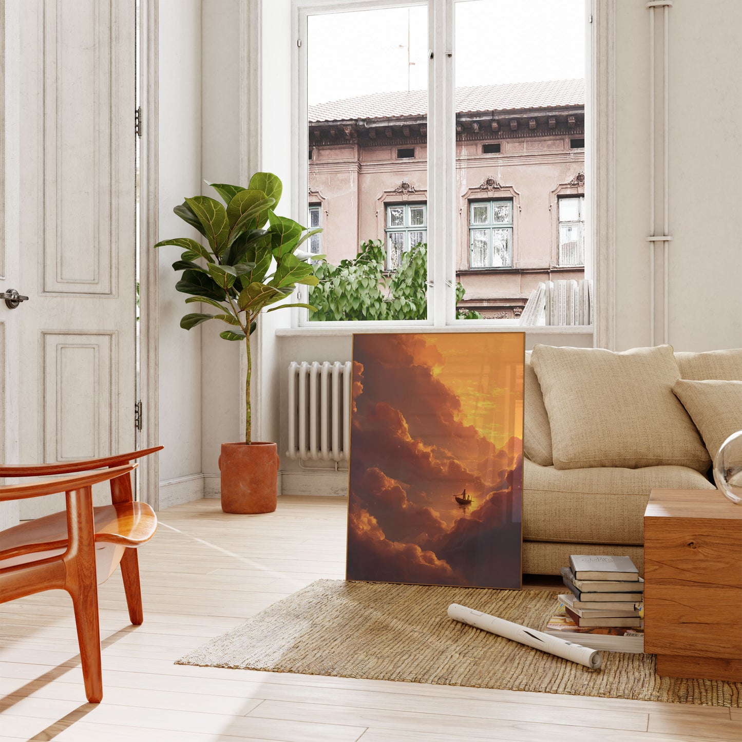 Sunset Cloud Journey Poster