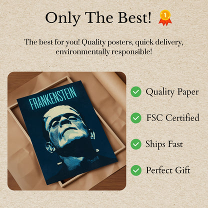 Frankenstein's Monster Pop Art Poster