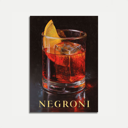 Classic Negroni Cocktail Poster