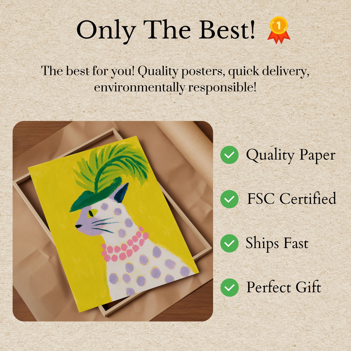 Stylish Llama Fashion Poster