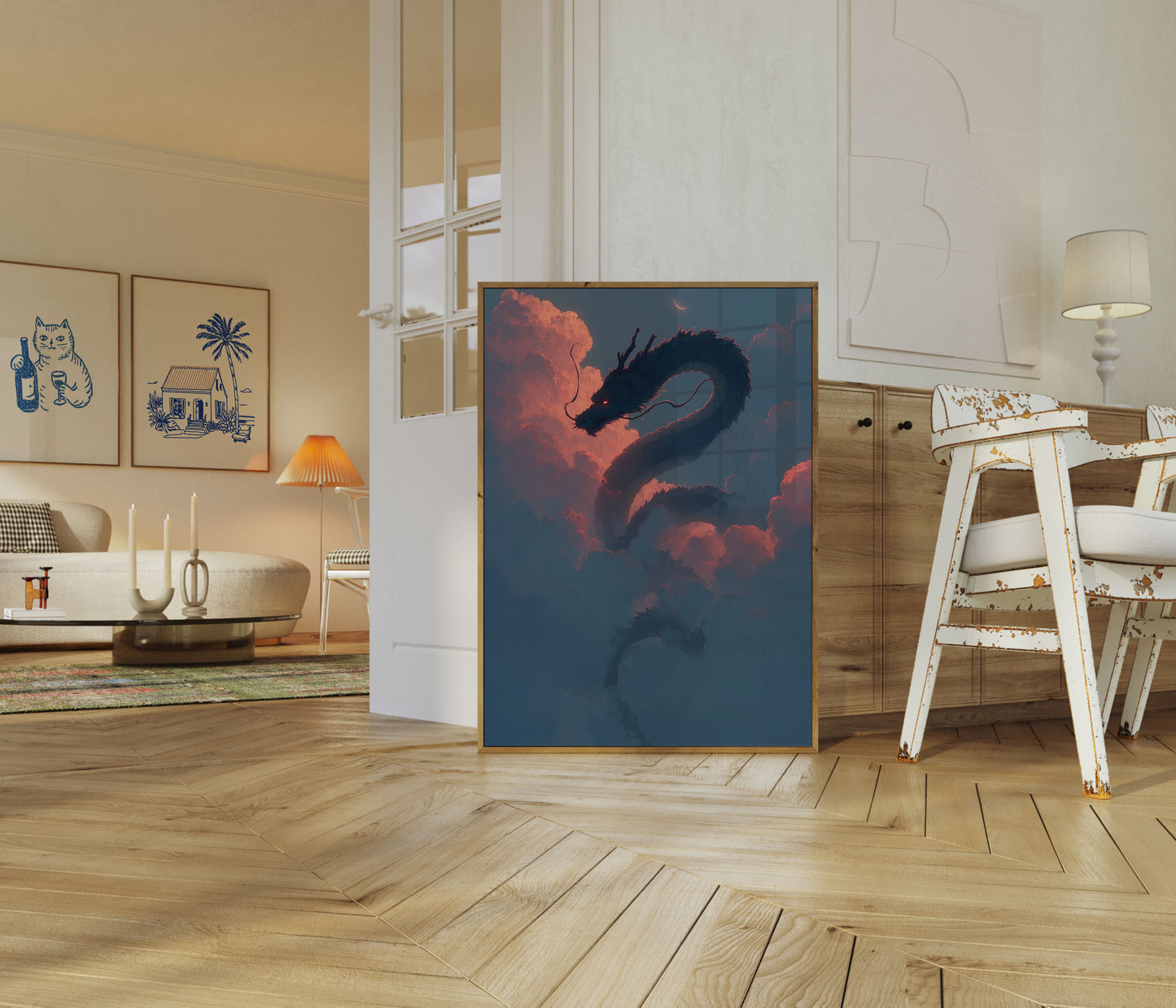 Twilight Dragon Clouds Poster