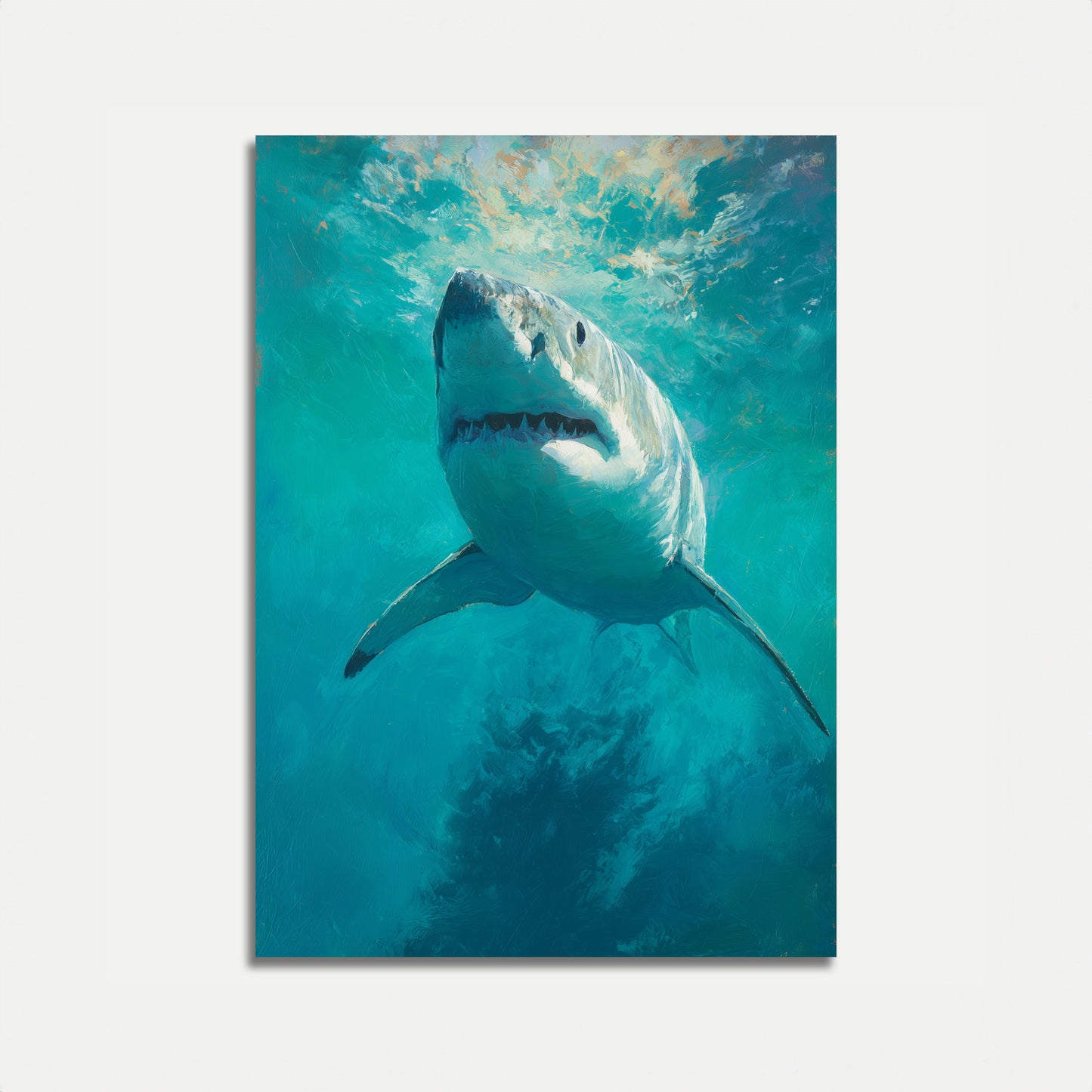 Stor Hvid Hai Oceanplakat