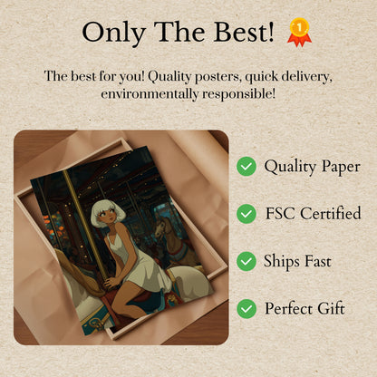 Carousel Dreams White Hair Poster