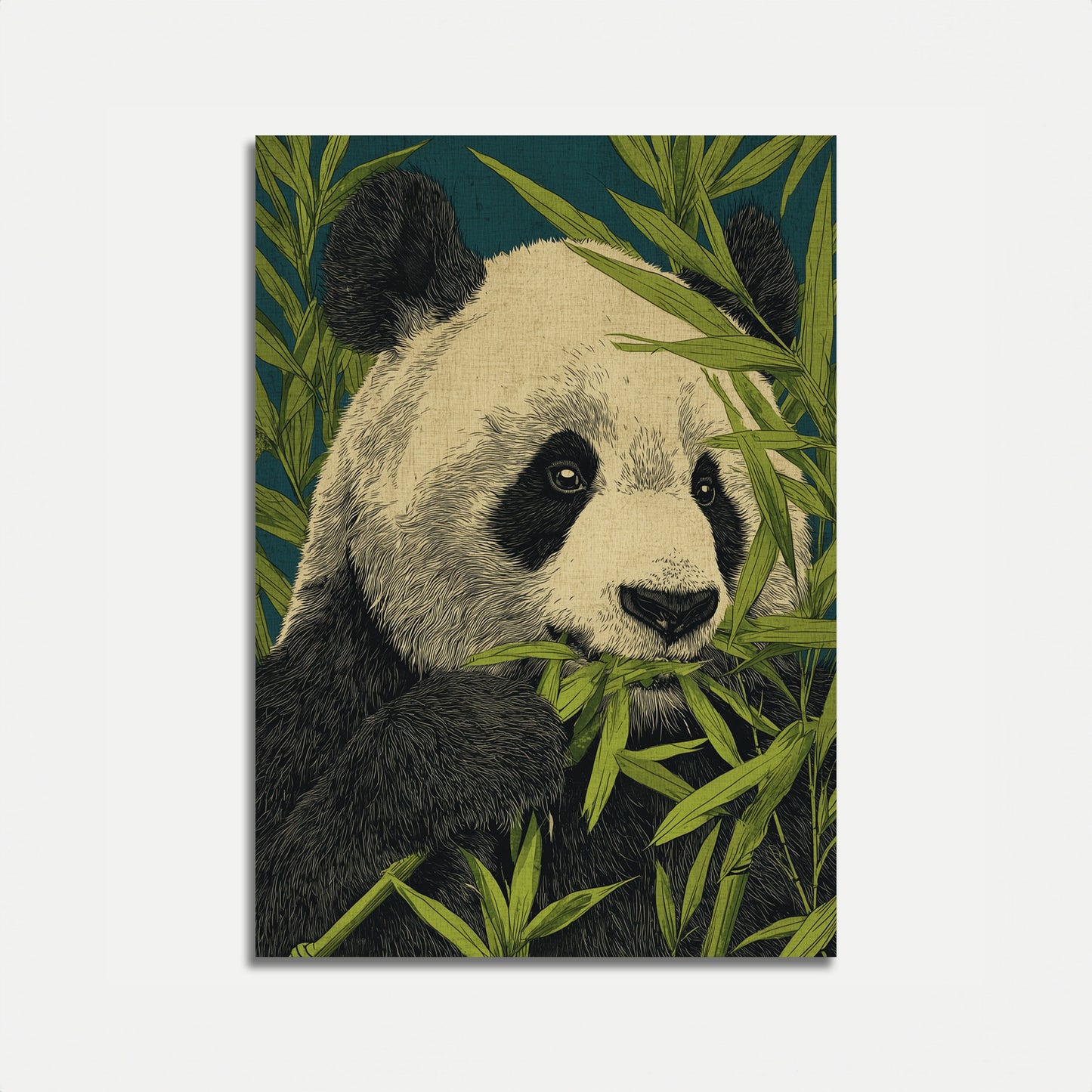 Giant Panda Bamboe Eetende Poster