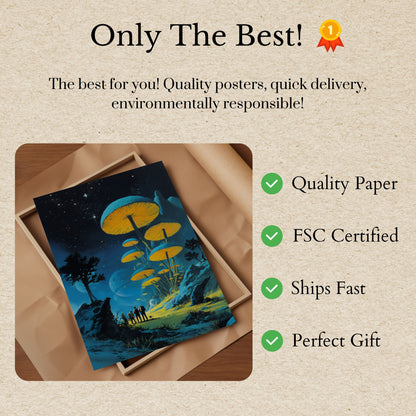 Alien Mushroom Forest Poster