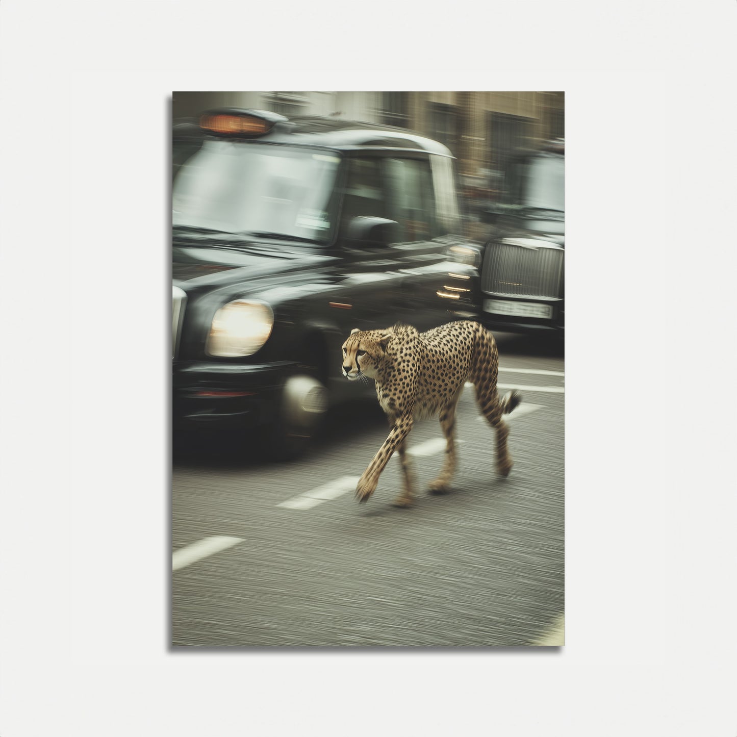 Urban Cheetah Speed Poster