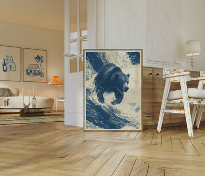 Beer in de Sneeuw Poster