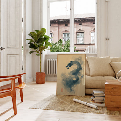 Affiche du dragon mystique oriental