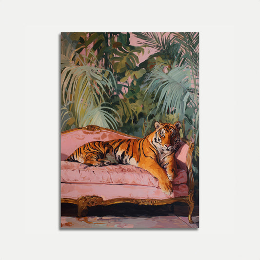 Regal Tiger Pink Lounge Poster
